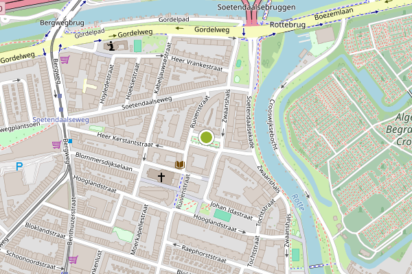 Ambulance-melding op Ruivendwarsstraat, Rotterdam op 18 juli, kaart-overzicht