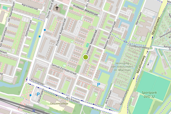 Ambulance-melding op Professor Teldersstraat, Vlaardingen op 18 juli, kaart-overzicht