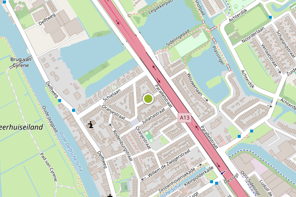 Ambulance-melding op Emmastraat, Rotterdam op 18 juli, kaart-overzicht