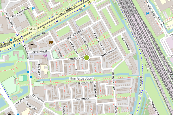 Ambulance-melding op Vergiliusstraat, Rotterdam op 18 juli, kaart-overzicht