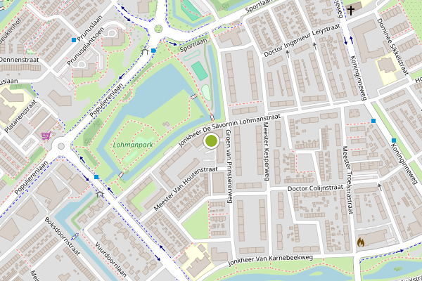 Ambulance-melding op Lohmanpark, Ridderkerk op 18 juli, kaart-overzicht