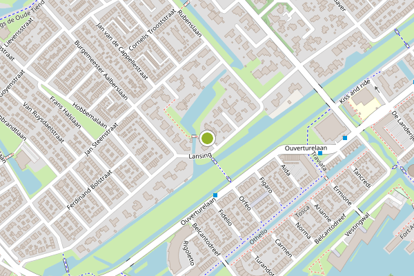 Ambulance-melding op Lansing, Krimpen aan den IJssel op 18 juli, kaart-overzicht