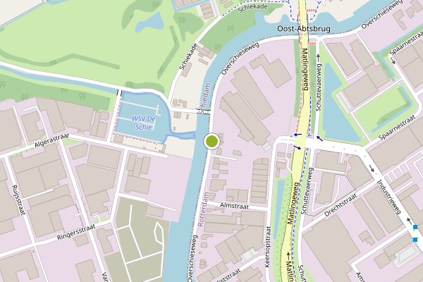 Ambulance-melding op Overschieseweg, Rotterdam op 18 juli, kaart-overzicht