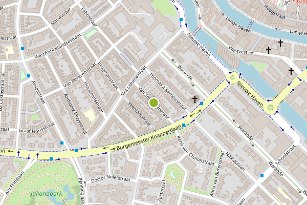 Ambulance-melding op Van Smaleveltstraat, Schiedam op 10 mei, kaart-overzicht