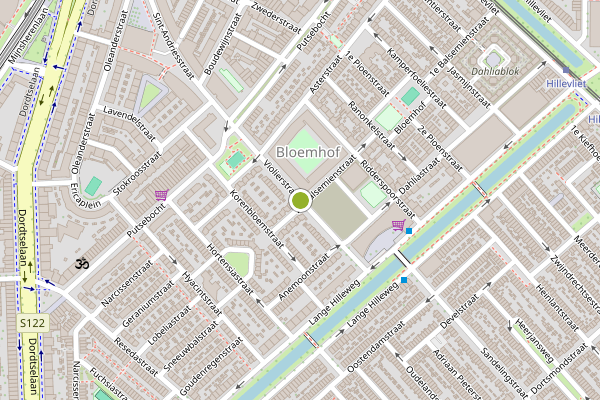 Ambulance-melding op Violierstraat, Rotterdam op 19 juli, kaart-overzicht