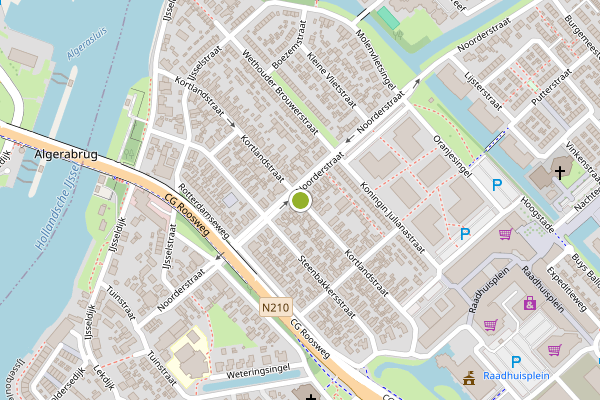 Ambulance-melding op Kortlandstraat, Krimpen aan den IJssel op 19 juli, kaart-overzicht