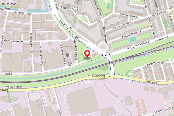 Brandweer-melding op Industrieweg, Vlaardingen op 23 april, kaart-overzicht