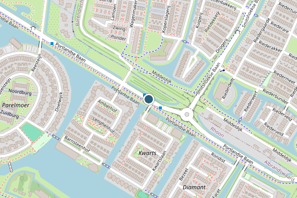 Politie-melding op Portlandse Baan, Rhoon op 10 mei, kaart-overzicht