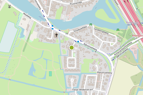 Ambulance-melding op Ds. Allendorpstraat, Ridderkerk op 10 mei, kaart-overzicht