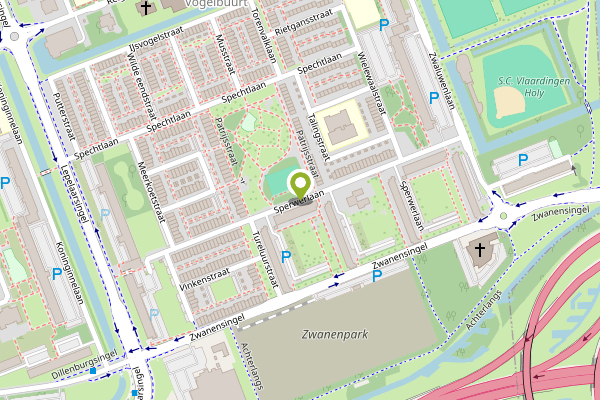 Ambulance-melding op Sperwerlaan, Vlaardingen op 23 april, kaart-overzicht