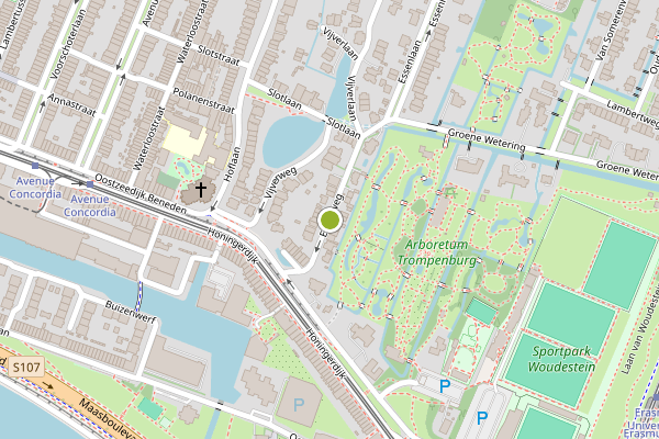 Ambulance-melding op Essenweg, Rotterdam op 19 juli, kaart-overzicht