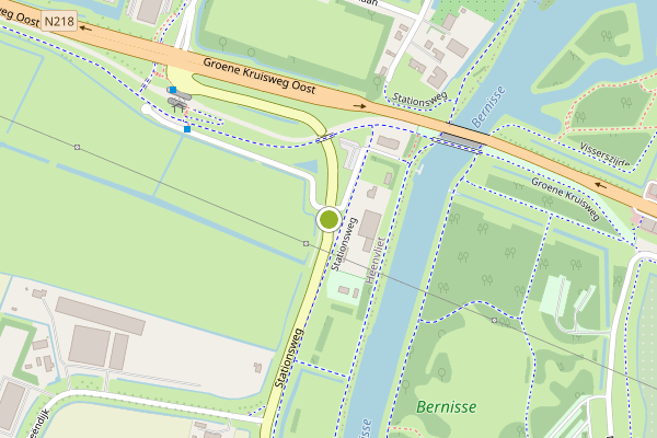 Ambulance-melding op Stationsweg, Heenvliet op 19 juli, kaart-overzicht