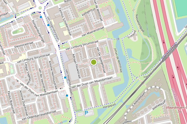 Ambulance-melding op Pieter Steynstraat, Vlaardingen op 19 juli, kaart-overzicht