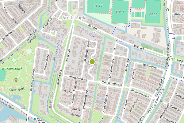 Ambulance-melding op Smederij, Barendrecht op 19 juli, kaart-overzicht