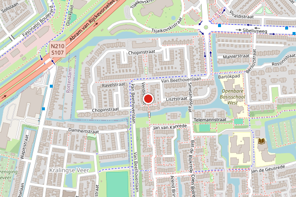 Brandweer-melding op Verdistraat, Capelle aan den IJssel op 19 juli, kaart-overzicht
