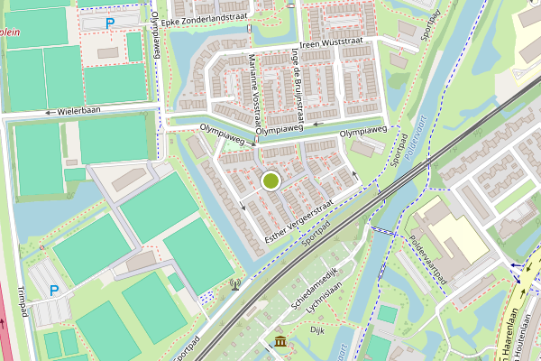 Ambulance-melding op Esther Vergeerstraat, Schiedam op 19 juli, kaart-overzicht