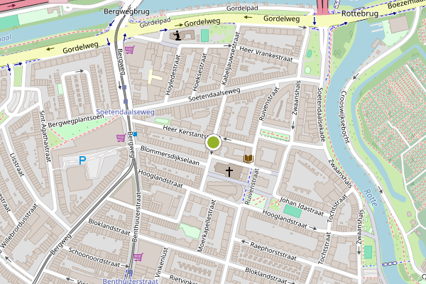 Ambulance-melding op Hildegardisstraat, Rotterdam op 19 juli, kaart-overzicht