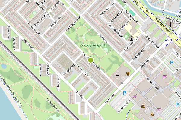 Ambulance-melding op Lepelaarplantsoen, Maassluis op 19 juli, kaart-overzicht