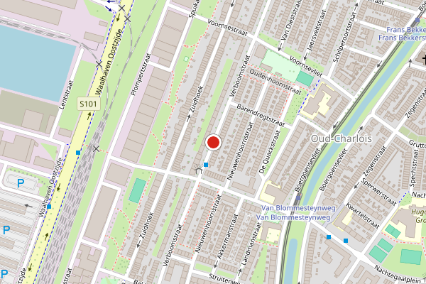 Brandweer-melding op Verboomstraat, Rotterdam op 19 juli, kaart-overzicht