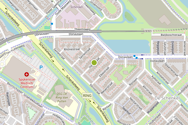 Ambulance-melding op Oderstraat, Spijkenisse op 19 juli, kaart-overzicht