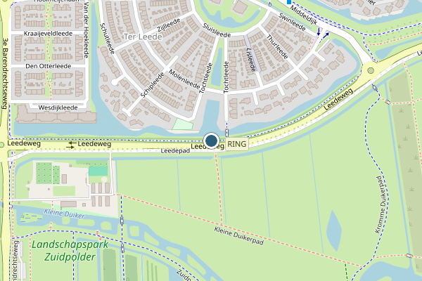 Politie-melding op Leedeweg, Barendrecht op 20 juli, kaart-overzicht