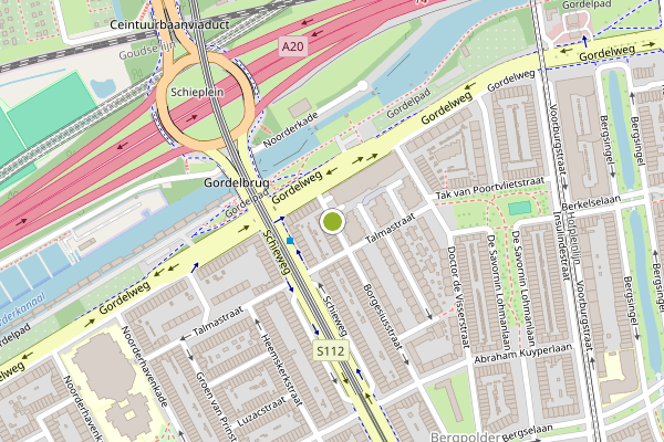 Ambulance-melding op Keucheniusstraat, Rotterdam op 20 juli, kaart-overzicht