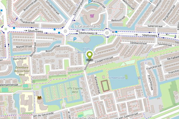 Ambulance-melding op Gounodstraat, Capelle aan den IJssel op 24 april, kaart-overzicht
