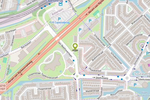 Ambulance-melding op Haydnstraat, Capelle aan den IJssel op 24 april, kaart-overzicht