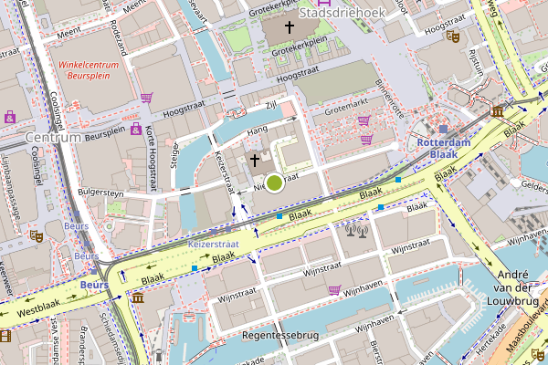 Ambulance-melding op Nieuwstraat, Rotterdam op 20 juli, kaart-overzicht