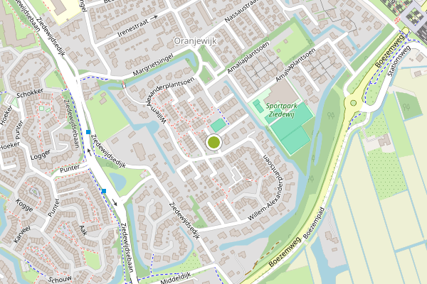 Ambulance-melding op Willem-Alexanderplantsoen, Barendrecht op 20 juli, kaart-overzicht