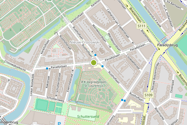 Ambulance-melding op Paradijslaan, Rotterdam op 20 juli, kaart-overzicht
