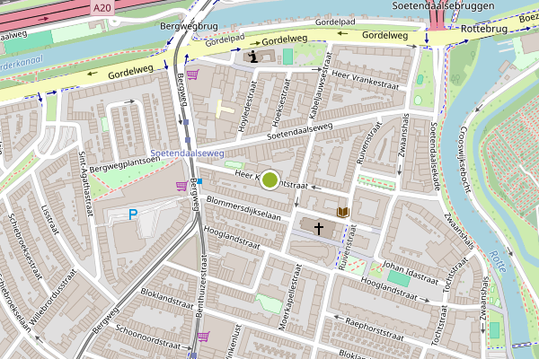 Ambulance-melding op Heer Kerstantstraat, Rotterdam op 20 juli, kaart-overzicht