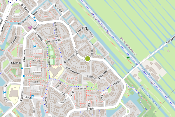 Ambulance-melding op Fresia, Krimpen aan den IJssel op 20 juli, kaart-overzicht