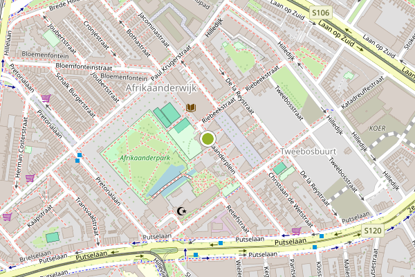 Ambulance-melding op Afrikaanderplein, Rotterdam op 20 juli, kaart-overzicht