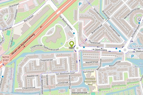 Ambulance-melding op Tsjaikovskistraat, Capelle aan den IJssel op 23 april, kaart-overzicht