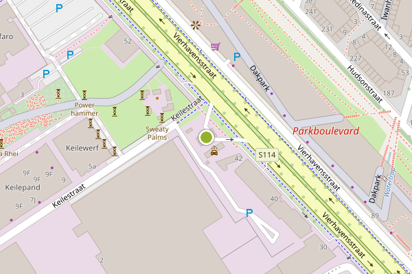 Ambulance-melding op Vierhavensstraat, Rotterdam op 11 mei, kaart-overzicht
