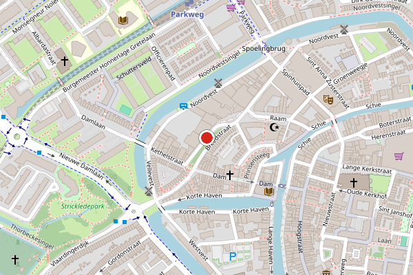 Brandweer-melding op Zijlstraat, Schiedam op 11 mei, kaart-overzicht