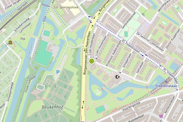 Ambulance-melding op Dr Schaepmansingel, Schiedam op 11 mei, kaart-overzicht