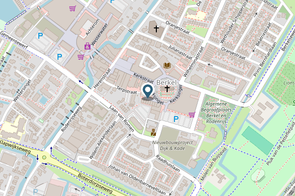 Politie-melding op Kerksingel, Berkel en Rodenrijs op 24 april, kaart-overzicht