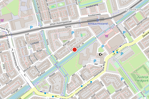 Brandweer-melding op Blokfluit, Rotterdam op 20 juli, kaart-overzicht
