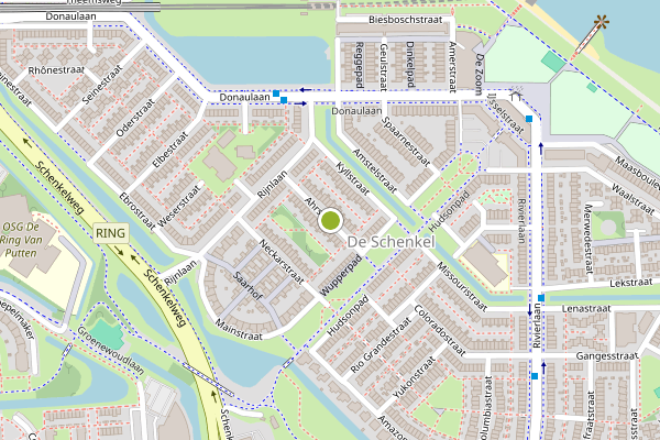Ambulance-melding op Ahrstraat, Spijkenisse op 20 juli, kaart-overzicht