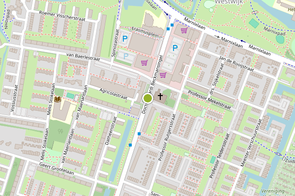 Ambulance-melding op dr. Wiardi Beckmansingel, Vlaardingen op 21 juli, kaart-overzicht