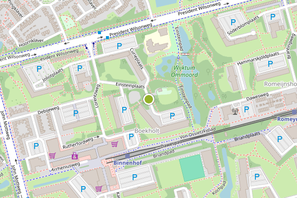 Ambulance-melding op Einsteinplaats, Rotterdam op 21 juli, kaart-overzicht