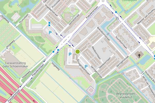Ambulance-melding op Seringenstraat, Ridderkerk op 11 mei, kaart-overzicht