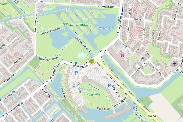 Ambulance-melding op Vijverlaan, Krimpen aan den IJssel op 11 mei, kaart-overzicht