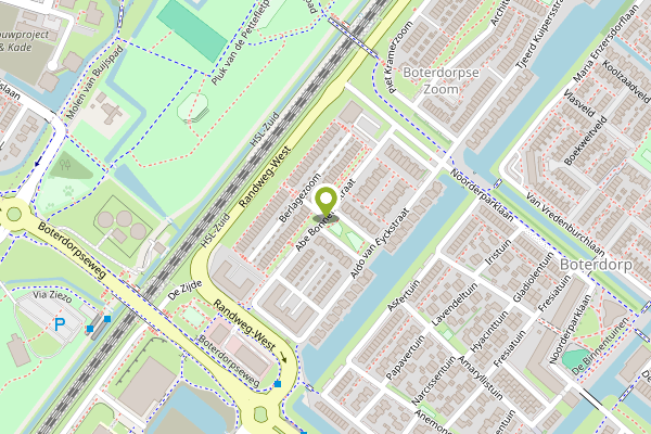 Ambulance-melding op Abe Bonnemastraat, Bergschenhoek op 24 april, kaart-overzicht