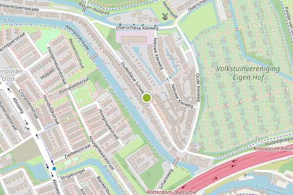 Ambulance-melding op Oudedijkse Schiekade, Rotterdam op 21 juli, kaart-overzicht