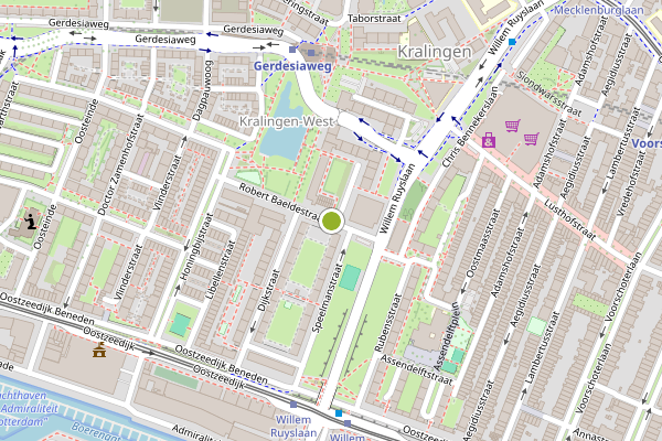 Ambulance-melding op Robert Baeldestraat, Rotterdam op 21 juli, kaart-overzicht