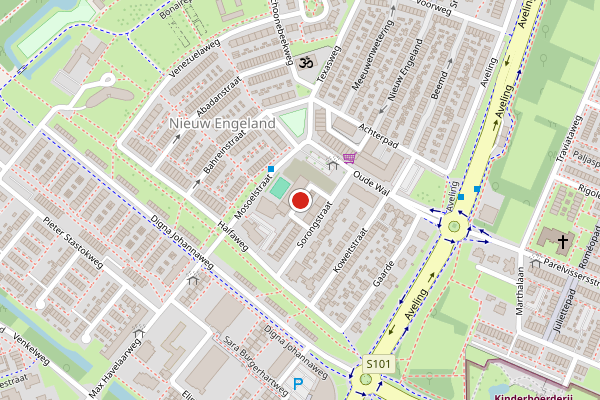 Brandweer-melding op Soronghof, Hoogvliet op 21 juli, kaart-overzicht