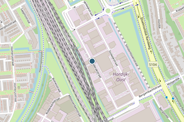 Politie-melding op Gouderakstraat, Rotterdam op 21 juli, kaart-overzicht